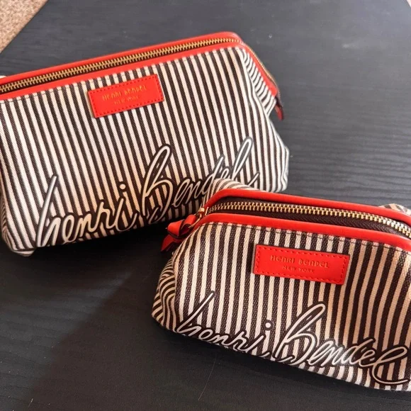 Henri Bendel Striped Canvas Dopp Kit Set - Picture 4 of 9